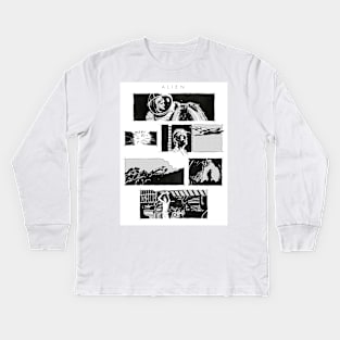 Alien montage Kids Long Sleeve T-Shirt